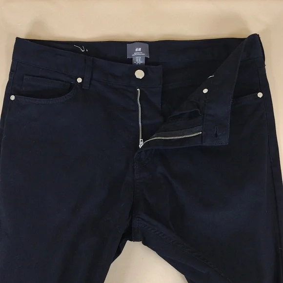 H&M Women's Black Skinny Cotton Stretchy Casual Modern Streetwear Everyday Jeans - Picture 9 of 11